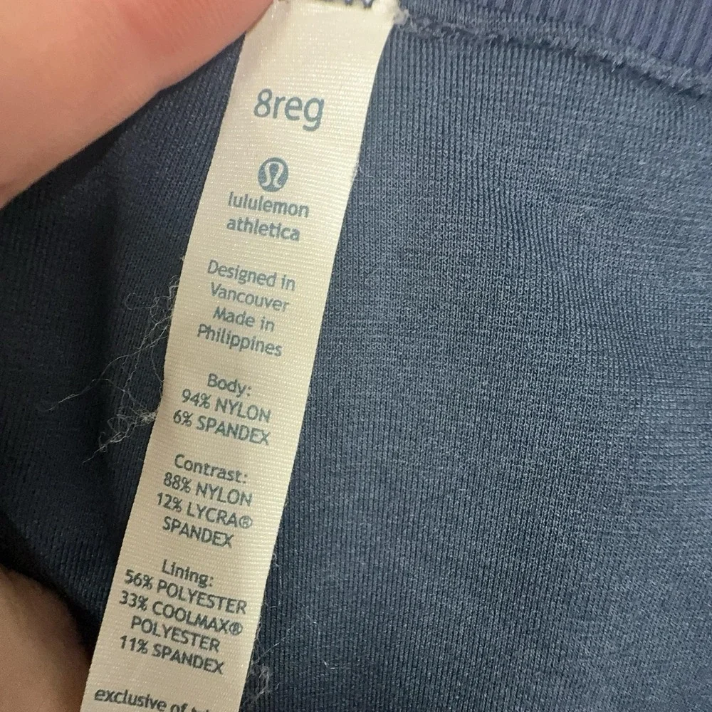 Lululemon Pants Womens 8 Blue Woven Track Drawstring Pockets Yoga Gym Activewear